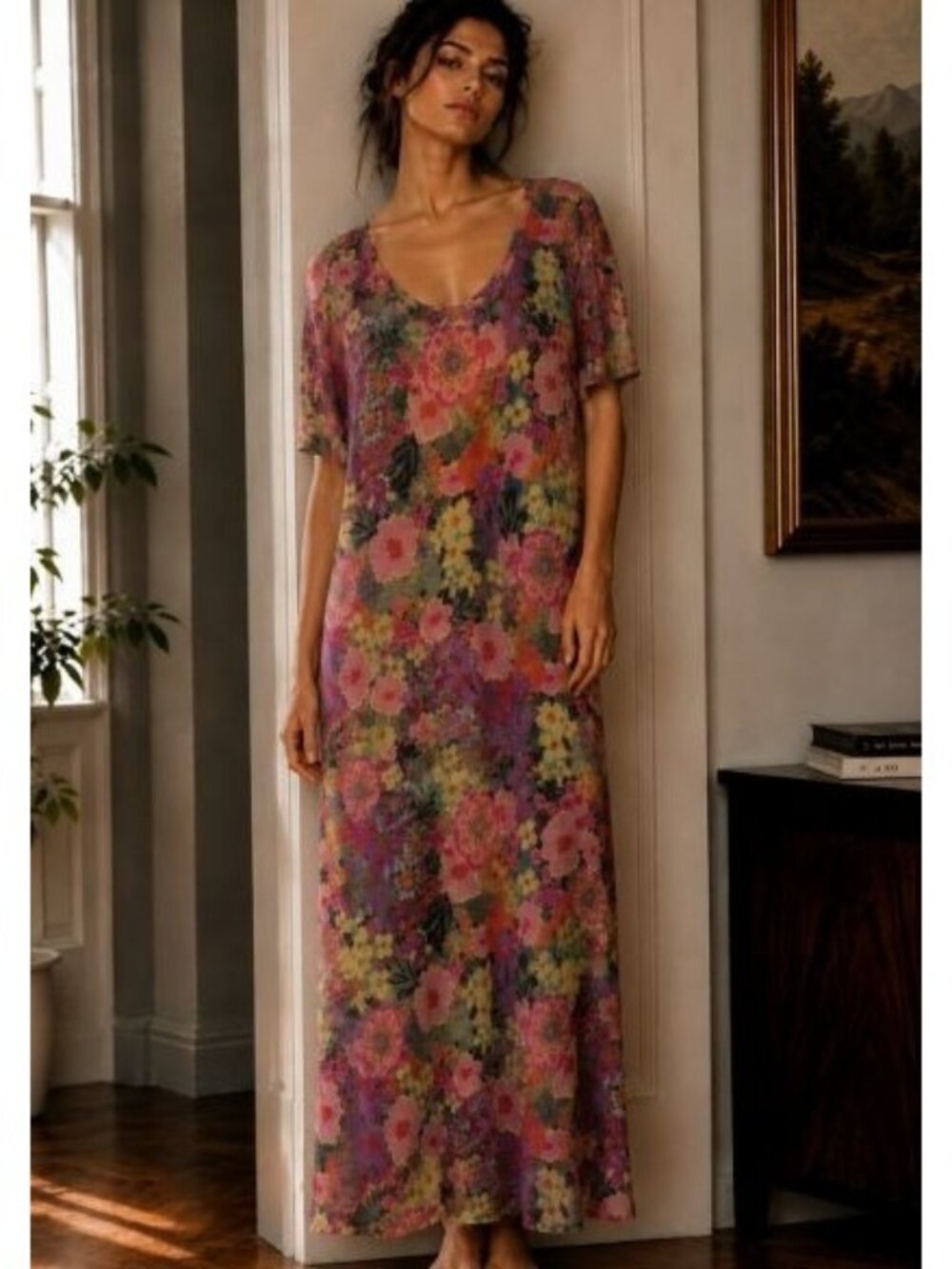 Natural Life Floral Dress Garden Party Boho Festival Cottage English Country M